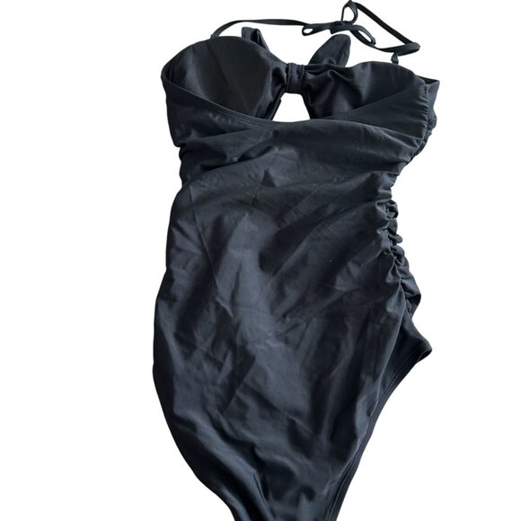 TEMPT ME Black Ruched One Piece Swimsuit Size m NEW with tags - Picture 5 of 6